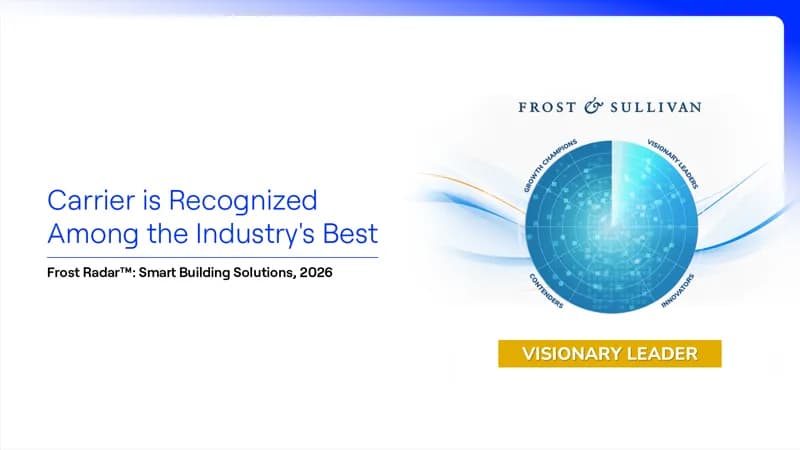 Carrier признана лидером-визионером в отчете Frost Radar™ «Smart Building Solutions 2026»