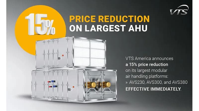 VTS American объявляет о снижении цен на 15% для своих крупнейших платформ обработки воздуха