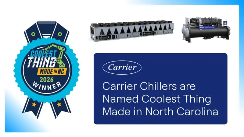 Чиллеры Carrier признаны самым «холодным» изобретением Северной Каролины