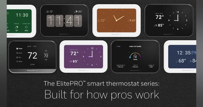 Серия умных термостатов Honeywell Home ElitePRO™: создана с учётом потребностей профессионалов