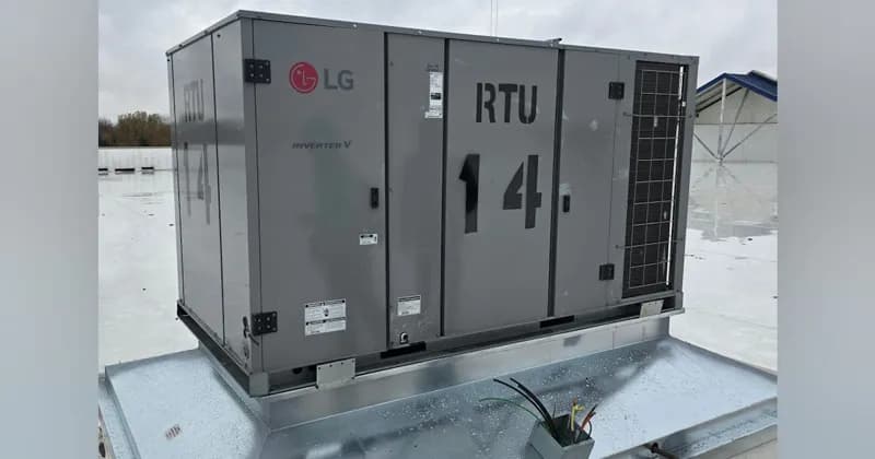 LG продвигает коммерческую крышную тепловую установку в рамках конкурса DOE по HVAC