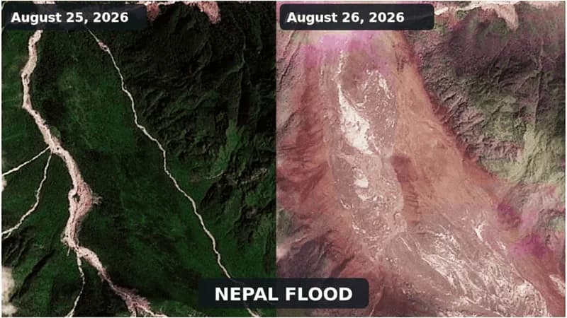 USGS подтвердил: катастрофический прорывной паводок в Непале и Тибете вызван ледово-каменной лавиной, зафиксирован сейсмический сигнал оползня